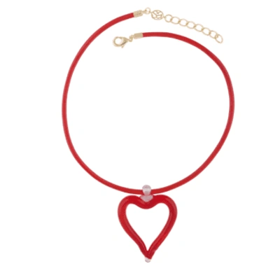 Shop Sandralexandra Xl Heart Of Glass Necklace