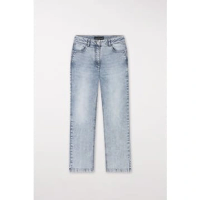 Shop Luisa Cerano Sportive Crop Jeans Size: 12, Col: Blue