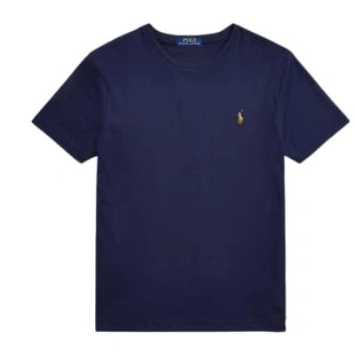 Shop Ralph Lauren Menswear Pima Polo T-shirt In Blue