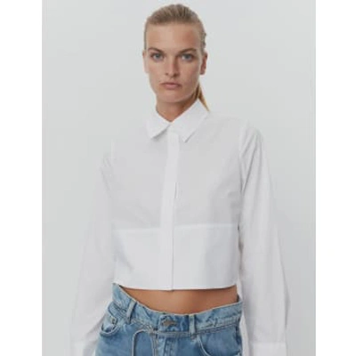 Shop Day Birger Et Mikkelson Maddox Solid Cotton Shirt In White