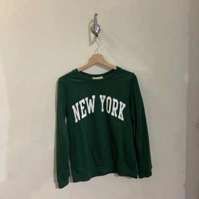 Shop In April 1986 Green Printed Fir Sweatshirt
