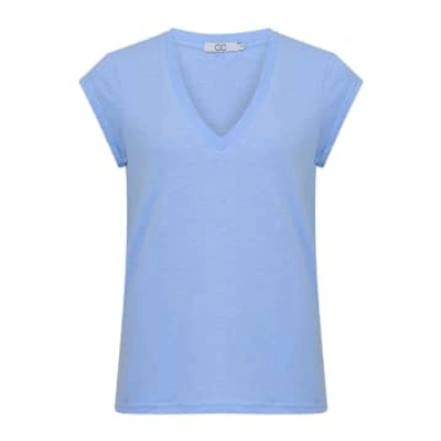 Shop Cc Heart Basic V-neck T-shirt Powder Blue