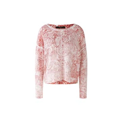 Shop Ouí Jumper Off White & Red
