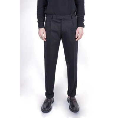 Shop Briglia Cotton Stretch Smart Trouser Black