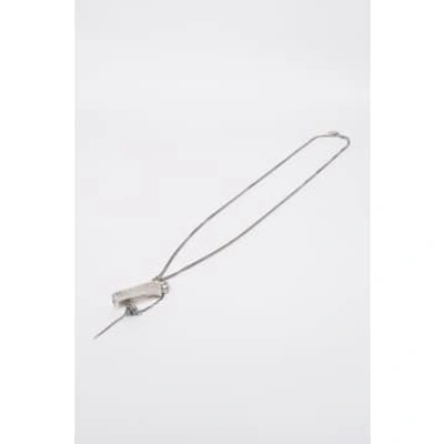 Shop Goti Cn1122/1 Necklace Silver Chain In Metallic