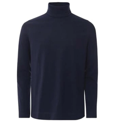 Shop Circolo 1901 Roll-neck Cotton T-shirt In Blue