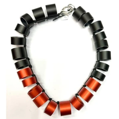 Shop Christina Brampti Necklace Chunky Aluminium Black/ Red