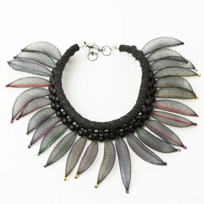 Shop Christina Brampti Necklace Beads With Net Black