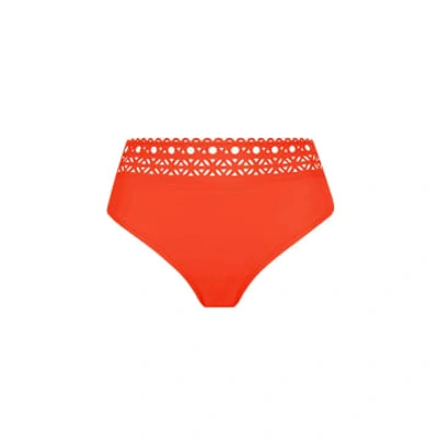 Shop Lise Charmel Ajourage Couture High Wait Bikini Brief In Orange