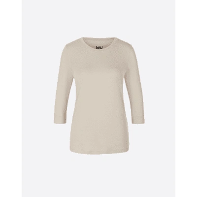 Shop Riani Cropped 3/4 Sleeve T-shirt Col: 849 Sand, Size: 12 In Neutrals