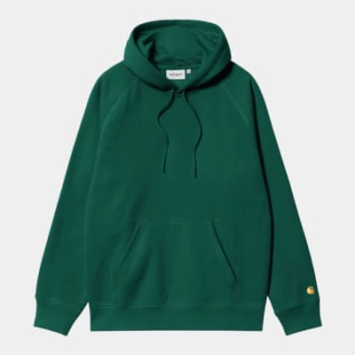 Shop Carhartt Chase Chervil / Gold Hoodie
