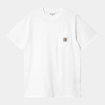 Shop Carhartt T-shirt S/s Pocket White