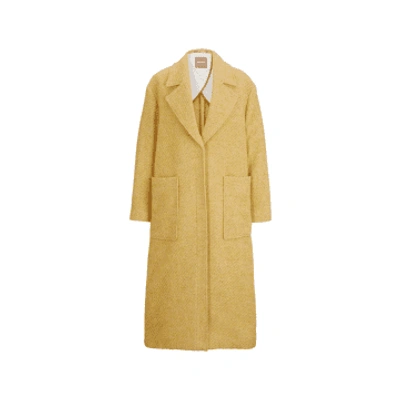 Shop Hugo Boss Boss Caridi Knitted Coat Col: 979 Yellow Multi, Size: 8