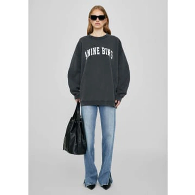 Shop Anine Bing Tyler Sweatshirt In Black