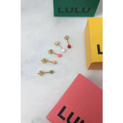 Shop Lulu Copenhagen Colour Ball Single Stud Earring In Green