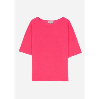 Shop Maison Anje Bolana Short-sleeved Jumper In Pink