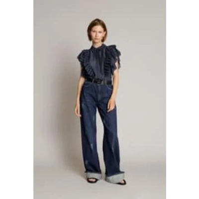 Shop Munthe - Must Blouse Navy In Blue