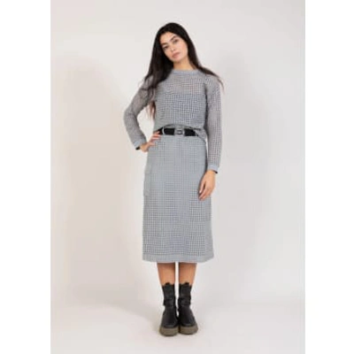 Shop Coster Copenhagen Long Skirt In Mesh In Grey