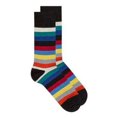Shop Paul Smith Floyd Stripe Socks In Black