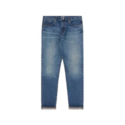 Shop Edwin Slim Tapered Jeans Blue Mid   L32