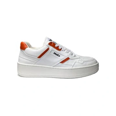 Shop Moea Orange Gen 1 Trainers In White & Orange