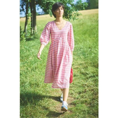 Shop Lowie Red & Blue Check Dress