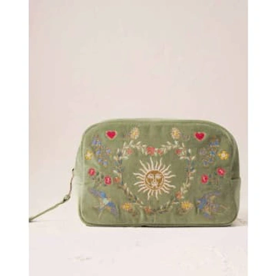 Shop Elizabeth Scarlett - Cosmetics Bag In Green
