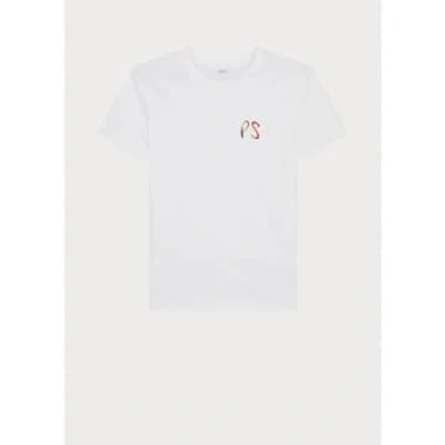 Shop Paul Smith Ps Swirl Logo T-shirt Col: 01 White, Size: M
