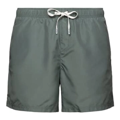 Shop Eton - Khaki Green Swim Shorts 10001127365 In Neutrals