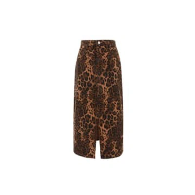 Shop Frnch - Nassia Leopard Skirt In Animal Print
