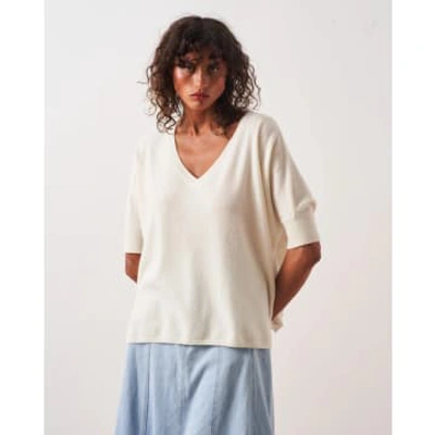 Shop Absolut Cashmere Poncho Sweater In White