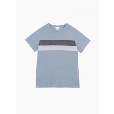 Shop Ange Amilane Tee Shirt In Blue With Stripe