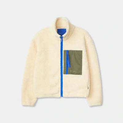 Shop Selfhood Offwhite Pocket Teddy Jacket In White