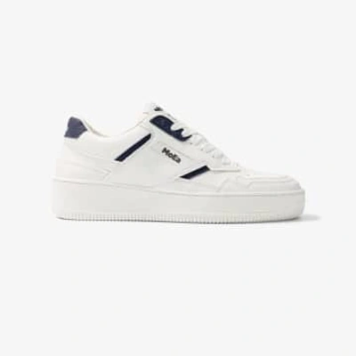Shop Moea Gen1 Trainers In Mushroom, White And Navy