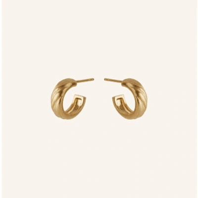 Shop Pernille Corydon Small River Hoop Earrings In Metallic