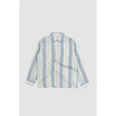 Shop Lemaire Ls Pyjama Shirt Powder Blue/cloud Grey