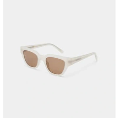 Shop A.kjaerbede Kaws Sunglasses – Cream Bone In Neutrals