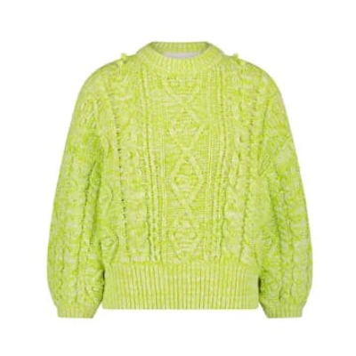 Shop Fabienne Chapot Suzy 3/4 Sleeve Pullover Lovely Lime In Green