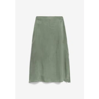 Shop Armedangels Milajaa Grey Green Tencel Skirt