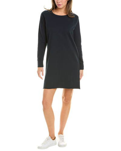 Shop James Perse French Terry Sweatshirt Dress In Blue