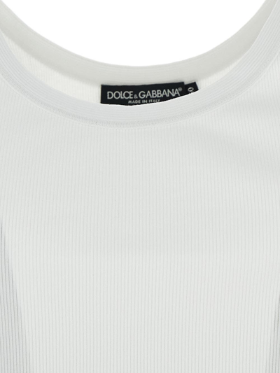 Shop Dolce & Gabbana Cotton Tank Top In White