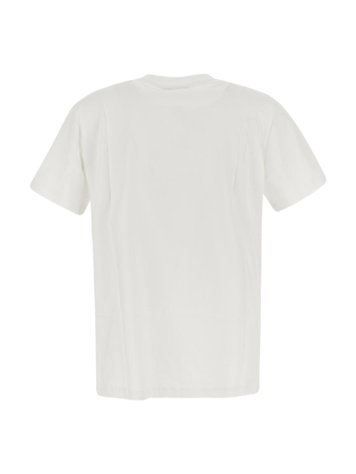 Shop Ganni Cotton T-shirt In White