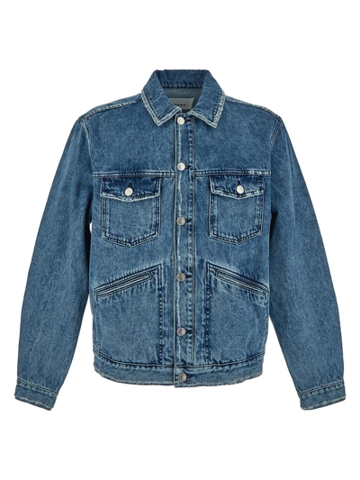 Shop Isabel Marant Homme Jango Denim Jacket In Blue