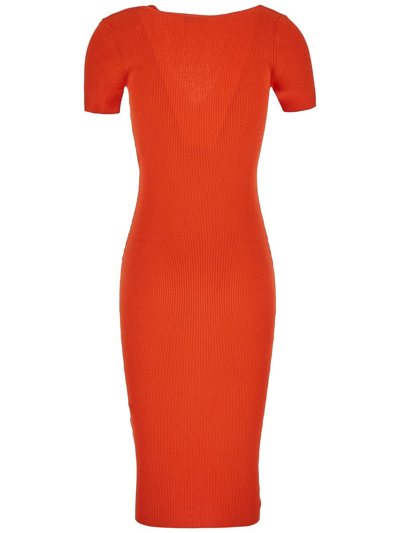 Shop Elisabetta Franchi Tight Dress In Red