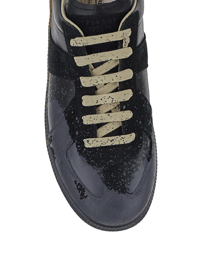 Shop Maison Margiela Paint Replica Sneakers In Multicolor