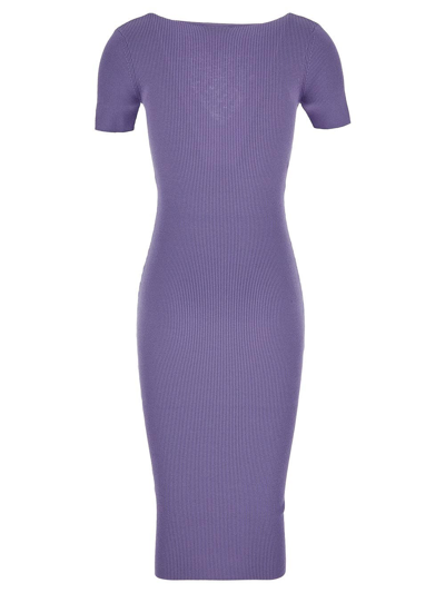Shop Elisabetta Franchi Tight Dress In Purple