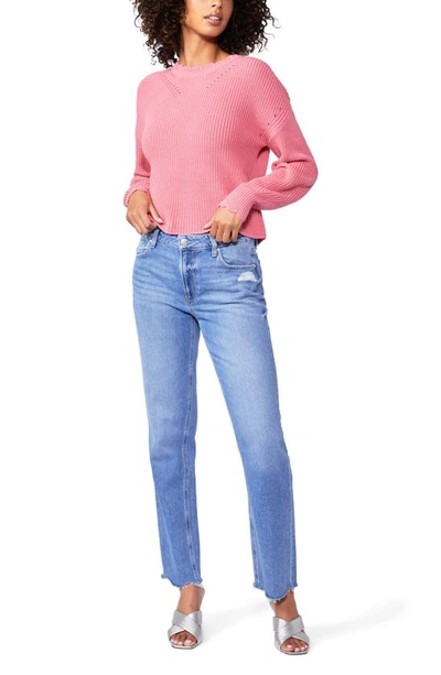 Shop Paige Noella High Waist Relaxed Straight Leg Jeans In Bodacious Distressed