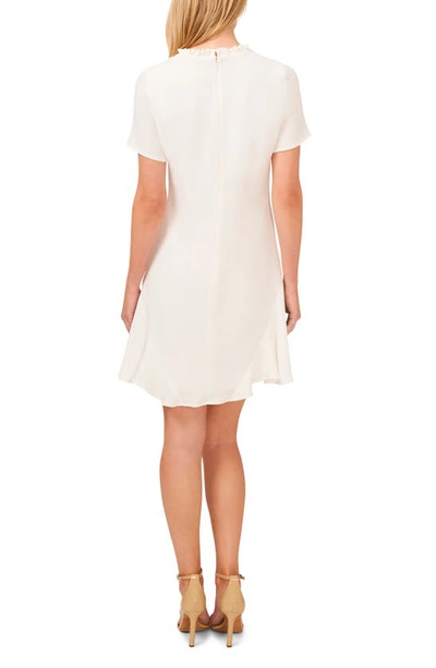 Shop Cece Ruffle Crepe Minidress In New Ivory