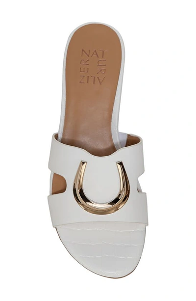 Shop Naturalizer Misty Slide Sandal In White Leather