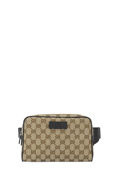 Shop Gucci Belt Bag With Brown Gg Fabric And Leather